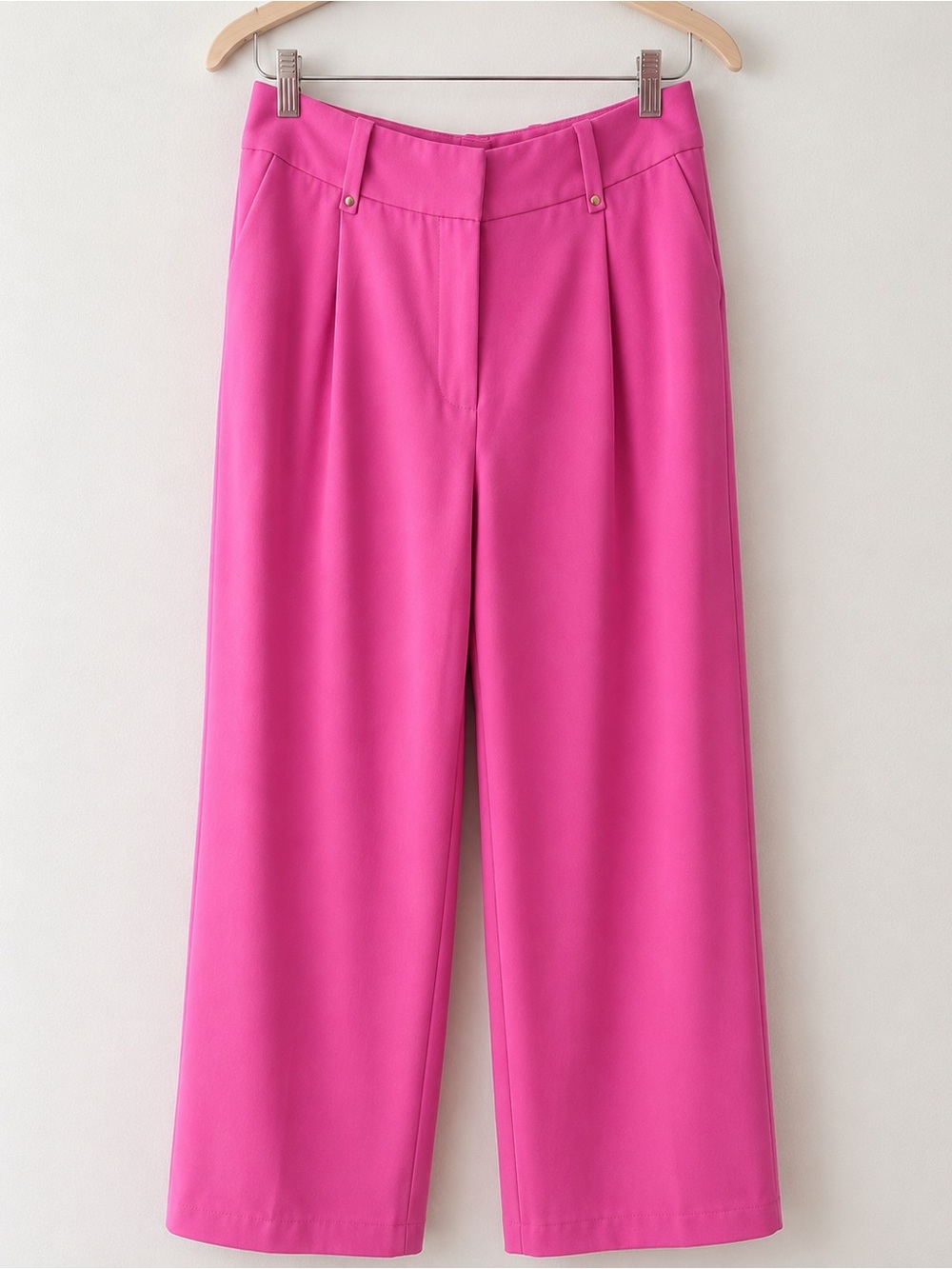 Exquise Anthropologie Pink Wide-Leg Trousers Pants L